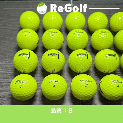 【中古】 【送料無料】 ロストボール タイトリスト ツアーソフト イエロー 2024年モデル 20球 Bランク リゴルフ